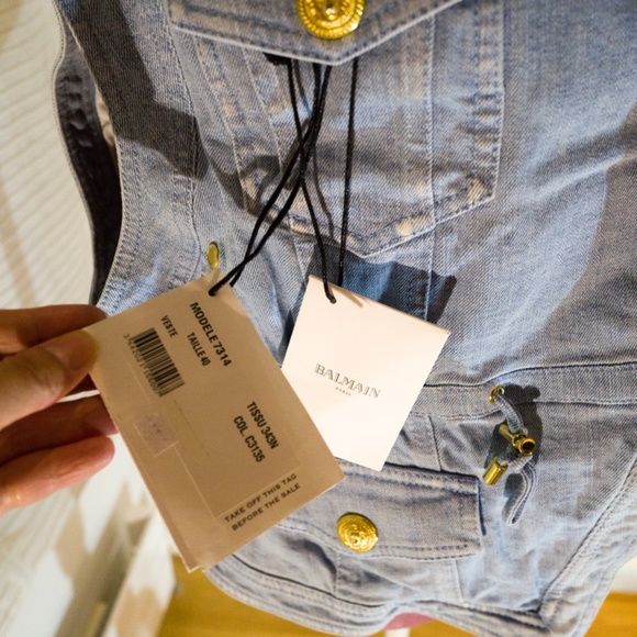 💯 Authentic Balmain Biker Vest - Picture 3 of 7